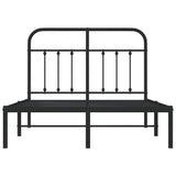 Bed Frame Black Powder-Coated Steel 120x200 cm Bed Frame 352576