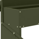 Chicken Treadle Feeder Olive Green 48.5 x 39.5 x 19 cm 874673