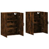 Wall Mounted Cabinets 2 pcs Smoked Oak 69.5x34x90 cm 3195624