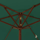 Garden Parasol with Wooden Pole Green 196x231 cm 363160