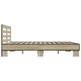 Bed Frame without Mattress Sonoma Oak 150x200 cm King Size 3280098