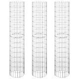 Circular Gabion Raised Beds 3 pcs Galvanised Steel 30x150 cm 152021