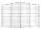 Arched Gabion Baskets 9 pcs 200x50x160/180 cm Galvanised Iron 3145710