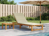 Sunlounger Cushion GEMERT 100% Polyester Cream 200 x 60 x 3 cm 948517