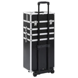 Make-up Trolley Aluminium Black with Crocodile Pattern 91817