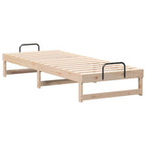 Bed Frame Brown 80 x 210 cm Solid Pine Wood 873157