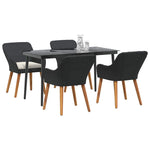 Garden Dining Set with Cushion 5 pcs Black Poly Rattan 3261665