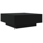 ZNTS Coffee Table with LED Lights Black 80x80x31 cm 836589