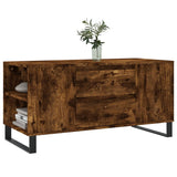 Coffee Table Smoked Oak 102x44.5x50 cm Engineered Wood 831009