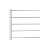 Metal Bed Frame without Mattress with Footboard White 75x190cm 352376