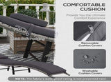 Rattan Folding Sun Lounger Outdoor Chair with Cushion and Pillow Grey T3398P325174