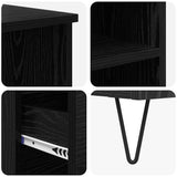 Highboard Black Oak 40 x 36 x 110 cm Engineered Wood 882743