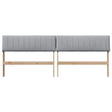 Upholstered Headboard Light Grey 200 cm Solid Pine Wood 879209