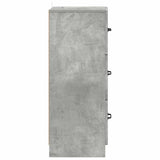 Drawer Cabinet Concrete Grey 33 x 34.5 x 87 cm Engineered Wood 895768
