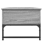 ZNTS Coffee Table Grey Sonoma 100x50x40 cm Engineered Wood and Metal 845379