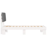 Bed Frame with Upholstered Headboard Light Grey 80 x 200 cm 877523