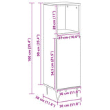 Bathroom Cabinet Artisan Oak 30x30x100 cm Engineered Wood 857209