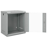 Network Cabinet with Storage Grey 53 x 45 x 60 cm Steel 42017657