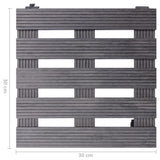 Plant Trolleys 4 pcs Grey 30x30x7,5 cm WPC 3143926
