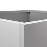 Planters 2 pcs Silver 32x30x29 cm Galvanised Steel 841546