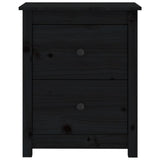 Bedside Cabinets 2 pcs Black 50x35x61.5 cm Solid Wood Pine 813688