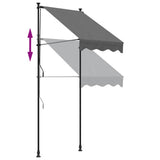Retractable Awning Anthracite 100x150 cm Fabric and Steel 368736