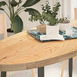 Table Top 140x60x4 cm Solid Wood Oak Oval 4009044