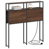 Storage Headboard with Shelf Brown oak 75 cm Engineered wood 859724