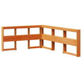 Bookcase Bed 2 pcs Wax Brown 200 x 120 cm Solid Pine Wood 3422708