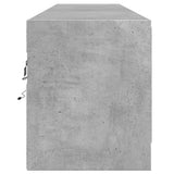 TV Wall Cabinet with LED Concrete Grey 180x31x38 cm 3307950