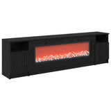 Electric Fireplace Black Oak 165 x 28.5 x 47 cm Engineered wood 8021184