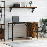 Computer Desk Smoked Oak 131x48x75 cm Engineered Wood 836220