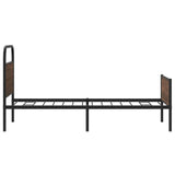 Bed Frame without Mattress 107x203 cm Brown Oak Engineered Wood 4100496
