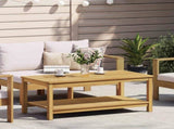 Side Table Oil Natural 110 x 55 x 45 cm Solid Acacia Wood 42026804