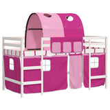 Kids' Loft Bed with Tunnel without Mattress Pink 80x200cm 3206987
