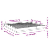 Bed Frame without Mattress Sonoma Oak 200x200 cm 3281163