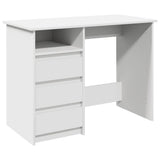 Desk White 102x50x75 cm Engineered Wood 860463