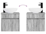Bathroom Furniture Set 2 pcs Grey Sonoma 33 x 34.5 x 100 cm 3406139