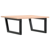 Basin Shelf Wall Mounted Steel and Solid Wood Oak 3302631