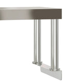Kitchen Work Table with Overshelf 110x55x120 cm Stainless Steel 3208900