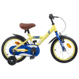 Kids Bike 14 Inches for 3-5 Years Old Yellow 42009613
