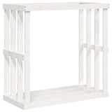 Outdoor Log Holder White 108x52x106 cm Solid Wood Pine 822627