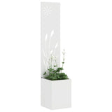 Garden Privacy Screen White 32 x 150 cm Cold-rolled steel 876358