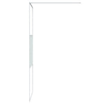Walk-in Shower Wall White 80x195 cm Clear ESG Glass 152120