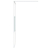 Walk-in Shower Wall White 80x195 cm Clear ESG Glass 152120