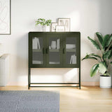 Sideboard Olive Green 100.5x39x107 cm Cold-rolled Steel 853408