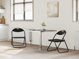 Folding Chair 2 pcs Black 48 x 43.5 x 81 cm Faux Leather 42029060