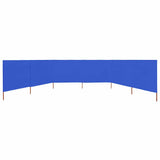 6-panel Wind Screen Fabric 800x80 cm Azure Blue 47173