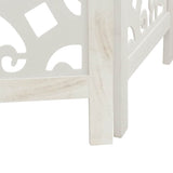 Room Divider 5 Panels White Solid Wood Paulownia 358744