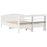 Bed Frame without Mattress White 140x200 cm Solid Wood Pine 3306967